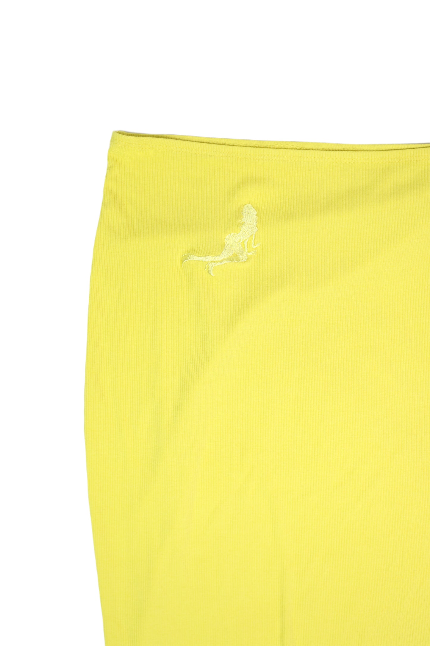 BADDIE YELLOW RIBBED SET